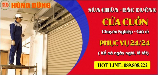 Hùng Dũng sửa chữa cửa cuốn chuyên nghiệp tại Hà Nội